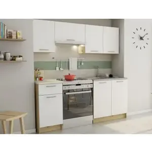 Kuchynský blok Irma, dub artisan/biela% vyobraziť