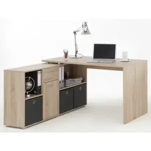 Písací stôl s regálom Lex, dub sonoma% vyobraziť