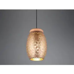 Luster Bidar, medený kov/drevo% vyobraziť