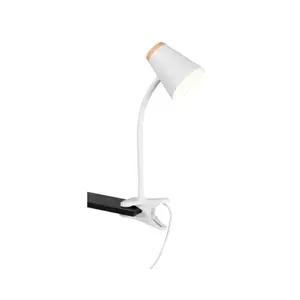 Čítacia lampička so štipcom LED Pongo, biela% vyobraziť