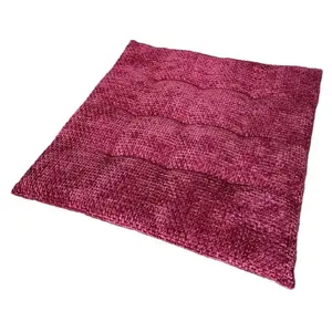 Podsedák na stoličku Chenille Cross 40x40 cm, červený% vyobraziť