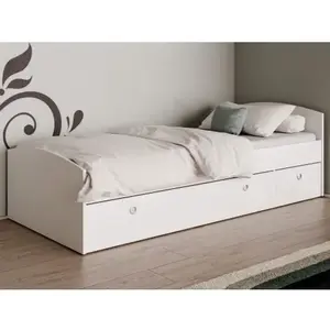 Posteľ s úložným priestorom Patrik 90x200 cm, biela% vyobraziť