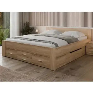 Posteľ Iwetta 180x200 cm, dub sonoma% vyobraziť