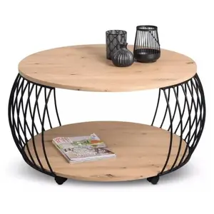 Okrúhly konferenčný stolík Peking 80 cm, dub artisan% vyobraziť