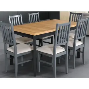 Jedálenský stôl Maxim 120x80 cm, dub artisan/černý% vyobraziť