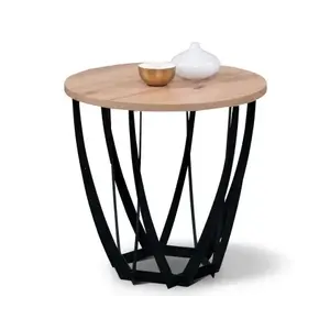 Okrúhly odkladací stolík Mella, 50 cm, dub artisan% vyobraziť