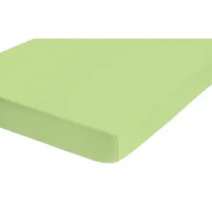 Napínacie prestieradlo Jersey Castell 90x200 cm, zelené% vyobraziť