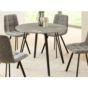 Okrúhly jedálenský stôl Floris 100 cm, imitácia šedého kameňa% vyobraziť