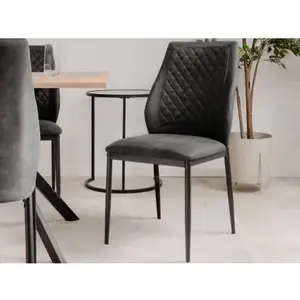 Jedálenská stolička Lille, antracitová vintage optika kože% vyobraziť