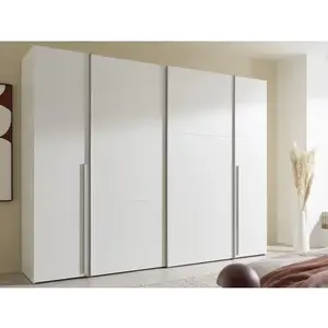 Šatníková skriňa Maturs, 267 cm, biela% vyobraziť