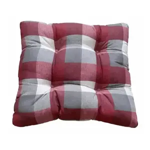 Záhradný podsedák Karo 40x40 cm, vínový/sivý% vyobraziť