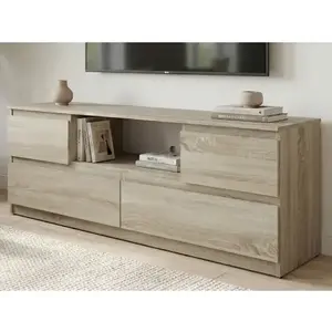 TV skrinka Carlos, dub sonoma, šírka 140 cm% vyobraziť