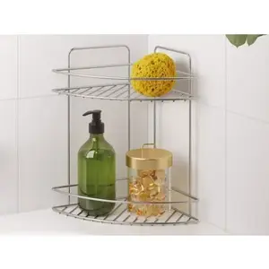 Stojací/závesný rohový regál Reflex Luxy 2, chrometherm% vyobraziť