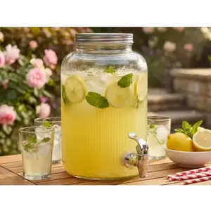 Dávkovač na nápoje 4 l, rebrované sklo% vyobraziť