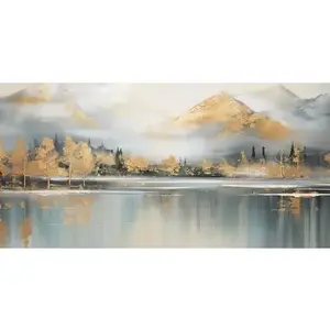 Obraz na plátne Horská krajina, 100x50 cm, efekt ručnej malby% vyobraziť