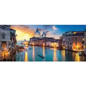 Panoramatický obraz na plátne Benátky večer, 140x60 cm% vyobraziť