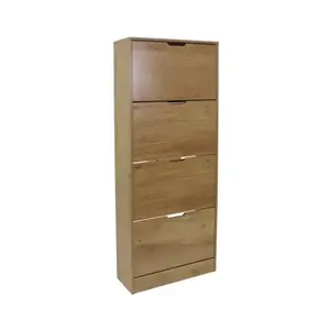 Botník Rubble, 4 dverový, dub% vyobraziť