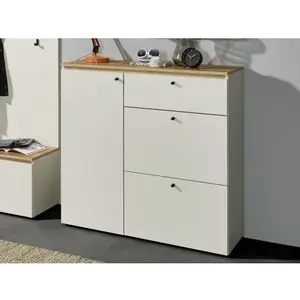 20 Úložná komoda/botník Lime 102 cm, béžový kašmír/dub evoke% vyobraziť
