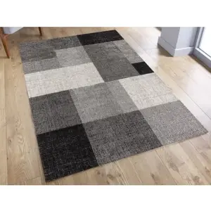 Koberec Thales 80x140 cm, šedé kocky% vyobraziť