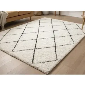 Koberec Ideal Shaggy 160x230 cm, diamant krémový/čierny% vyobraziť