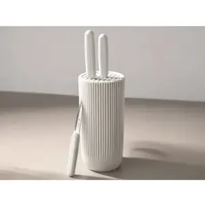 Súprava nožov v stojane Lines, biela% vyobraziť