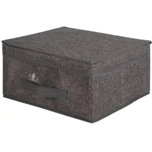 Úložný box s vekom 30x28 cm, šedý% vyobraziť