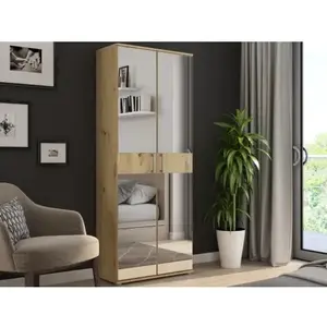 Viacúčelová policová skriňa so zrkadlom Nitro, dub artisan% vyobraziť