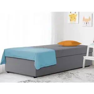 Posteľ Evelina 90x200 cm, stredne šedá látka% vyobraziť