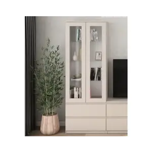 Vysoká vitrína Carlos, béžová kašmír, šírka 70 cm% vyobraziť