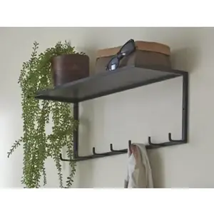 Nástenný šatníkový panel Sidney, čierny% vyobraziť