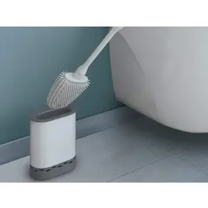 WC kefa plochá so stojanom Cleany, biela/šedá% vyobraziť