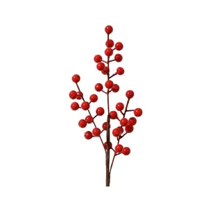 Umelá veětvička Červené bobule, 38 cm% vyobraziť