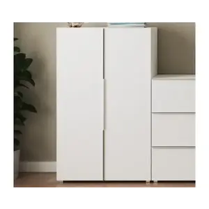 Viacúčelová šatníková skriňa / botník Oreso 76 cm, biela% vyobraziť