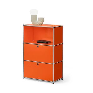 Komoda Kovová komoda »CN3« s výklopnými priečinkami, oranžová vyobraziť
