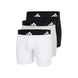 Boxerky adidas Active Flex Cotton, 3 ks, biele, sivé, čierne vyobraziť