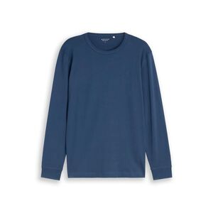 Základné tričko s dlhým rukávom Tom Tailor, Dark Duck Blue vyobraziť