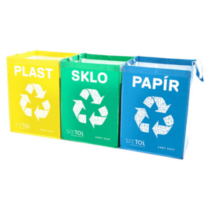 Sada tašiek na triedený odpad SIXTOL Sort Easy 3 Basic 3x36l vyobraziť