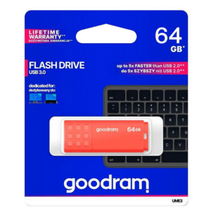 Flash disk GOODRAM USB 3.0 64GB bielo-oranžový vyobraziť