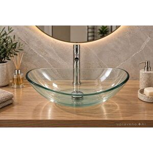 OLSEN SPA - Sklenené umývadlo na dosku DEVENTER 55×37×16 cm OLKLTG108 vyobraziť