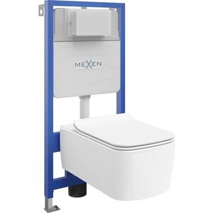 MEXEN/S - WC predstenová inštalačná sada Fenix XS-F s misou WC York + sedátko softclose, biela 68030114000 vyobraziť