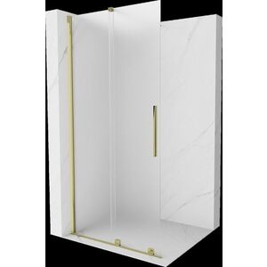 MEXEN/S - Velar Sprchová zástena posuvná Walk-in 85 x 200, dekor 8 mm, zlato 871-085-000-33-50 vyobraziť