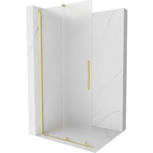MEXEN/S - Velar Sprchová zástena posuvná Walk-in 85 x 200, dekor 8 mm, zlato kefovaná 871-085-000-33-55 vyobraziť