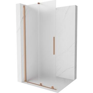 MEXEN/S - Velar Sprchová zástena posuvná Walk-in 85 x 200, dekor 8 mm, meď kartáčovaná 871-085-000-33-65 vyobraziť