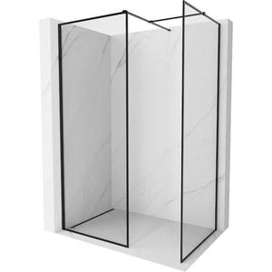 MEXEN/S - Kyoto-XF Sprchová zástena WALK-IN s rámom 140 x 90, transparent 10 mm, čierna 800-140-202-04-70-090-XF vyobraziť