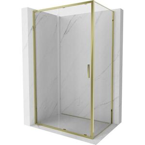 MEXEN/S - Exo sprchovací kút, posuvné dvere 150 x 100, transparent, zlato 8151-150-100-50-00 vyobraziť