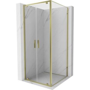 MEXEN/S - Exo sprchovací kút dvere krídlové 100 x 100, transparent, zlato 8182-100-100-50-00 vyobraziť