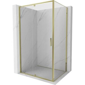 MEXEN/S - Exo sprchovací kút dvere krídlové 150 x 100, transparent, zlato 819-150-100-50-00 vyobraziť