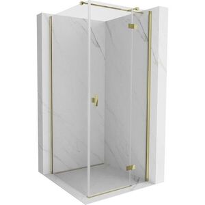 MEXEN/S - Mist HT sprchovací kút dvere krídlové pravá 85 x 85, transparent, zlato 8A5T-085-085-50-00-P vyobraziť