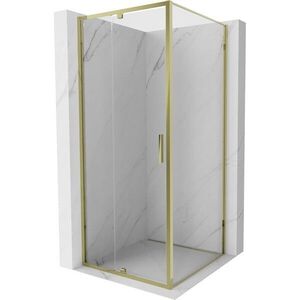 MEXEN/S - Exo sprchovací kút dvere krídlové 100 x 100, transparent, zlato 819-100-100-50-00 vyobraziť