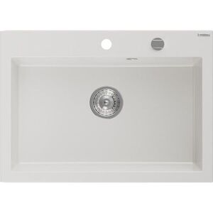 MEXEN - Elix granitový drez 1-miska 700 x 500 mm, biela, sifón chróm 6526701005-20 vyobraziť
